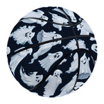 White Ghost Pattern Print Basketball