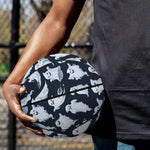 White Ghost Pattern Print Basketball