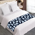 White Ghost Pattern Print Bed Runner