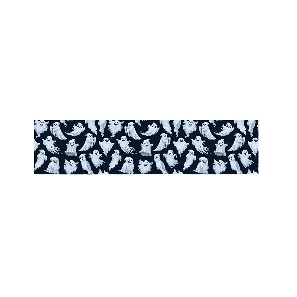 White Ghost Pattern Print Bed Runner