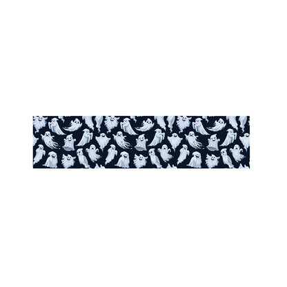 White Ghost Pattern Print Bed Runner
