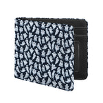 White Ghost Pattern Print Bifold Wallet