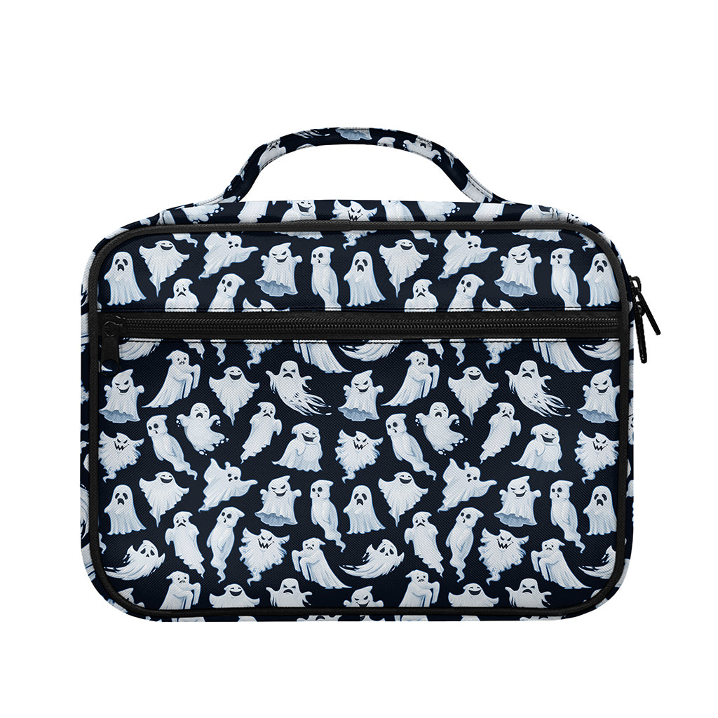 White Ghost Pattern Print Briefcase Bible Bag