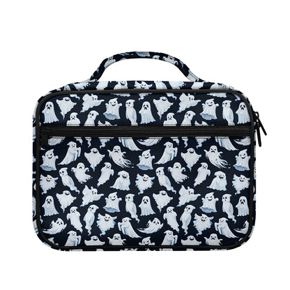White Ghost Pattern Print Briefcase Bible Bag
