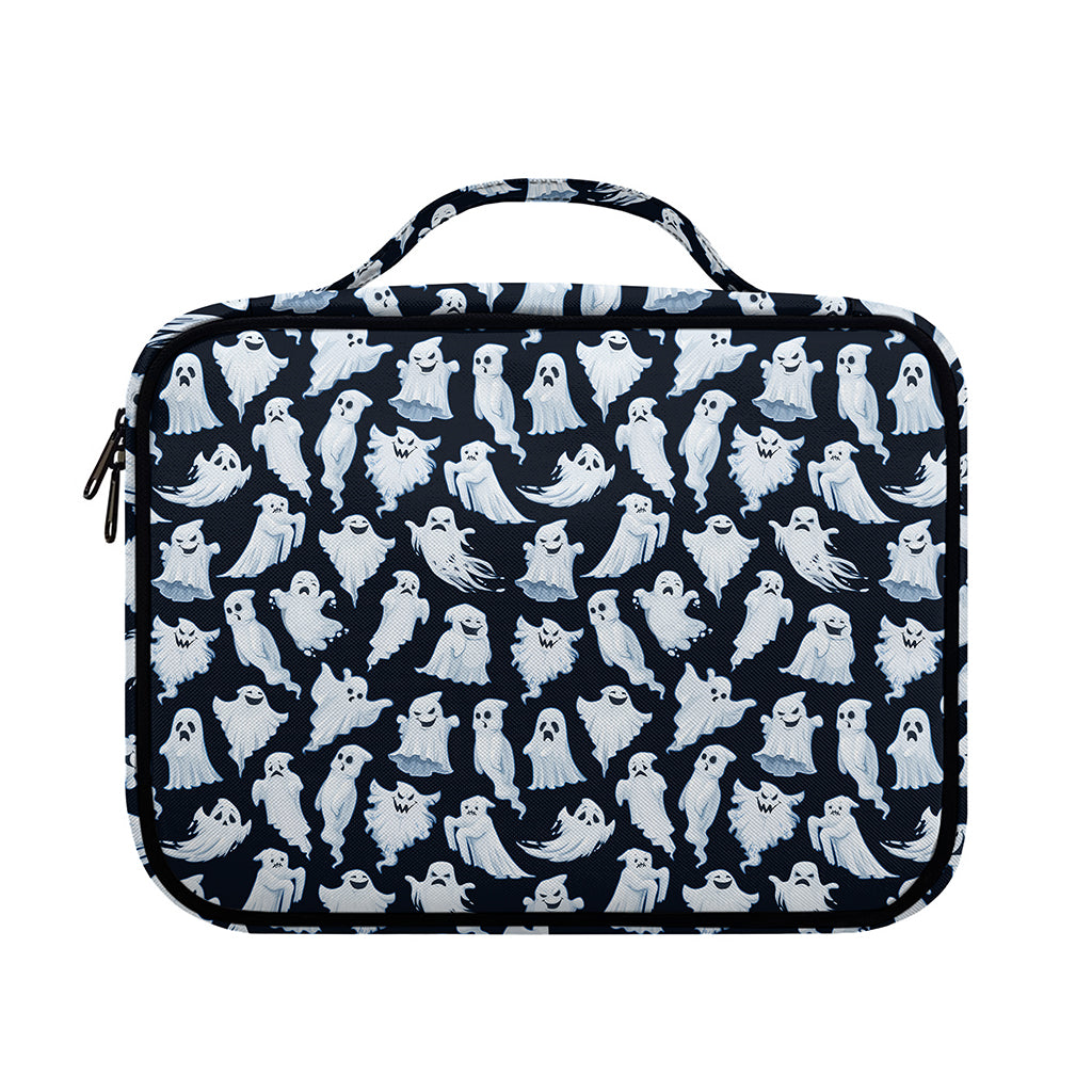 White Ghost Pattern Print Briefcase Bible Bag