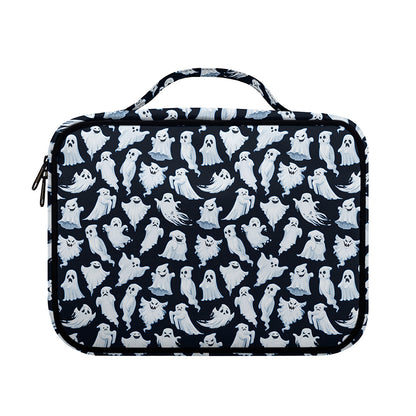 White Ghost Pattern Print Briefcase Bible Bag