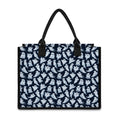 White Ghost Pattern Print Canvas Tote Bag