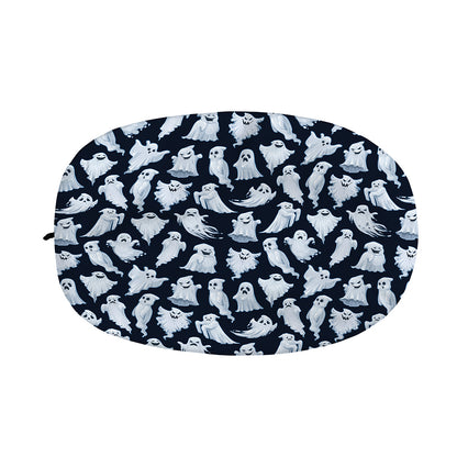 White Ghost Pattern Print Car Side Mirror Covers