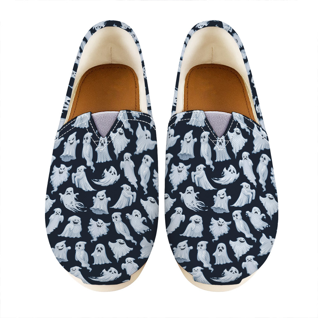 White Ghost Pattern Print Casual Shoes