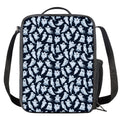 White Ghost Pattern Print Crossbody Lunch Bag