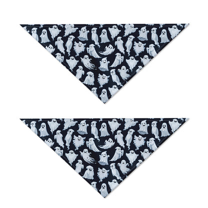 White Ghost Pattern Print Dog Bandana