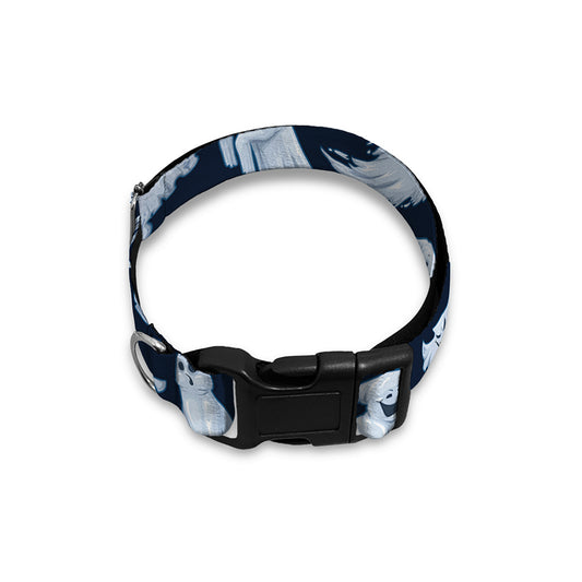 White Ghost Pattern Print Dog Collar