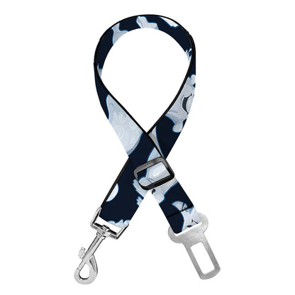 White Ghost Pattern Print Dog Seat Belt