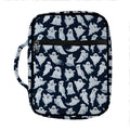 White Ghost Pattern Print Front Pocket Bible Bag