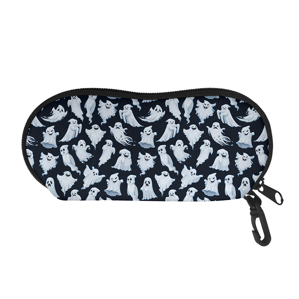 White Ghost Pattern Print Glasses Case