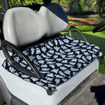 White Ghost Pattern Print Golf Cart Seat Cover
