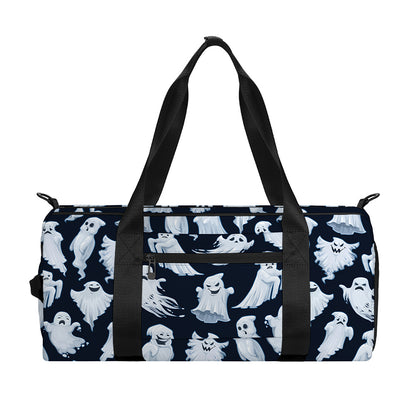 White Ghost Pattern Print Gym Bag