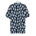 White Ghost Pattern Print Hawaiian Shirt