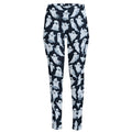 White Ghost Pattern Print High-Waisted Pocket Leggings