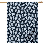 White Ghost Pattern Print House Flag