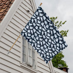White Ghost Pattern Print House Flag