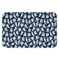 White Ghost Pattern Print Indoor Door Mat