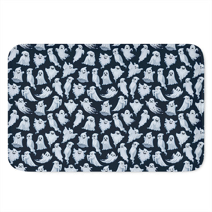 White Ghost Pattern Print Indoor Door Mat