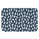 White Ghost Pattern Print Indoor Door Mat
