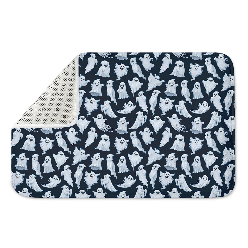 White Ghost Pattern Print Indoor Door Mat