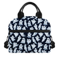 White Ghost Pattern Print Insulated Lunch Bag