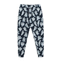 White Ghost Pattern Print Jogger Pants