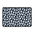 White Ghost Pattern Print Kitchen Mat