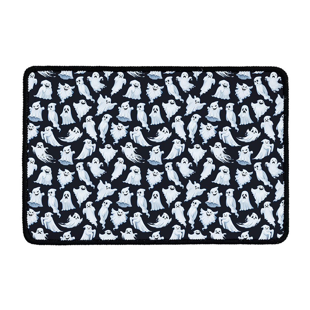 White Ghost Pattern Print Kitchen Mat