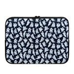 White Ghost Pattern Print Laptop Sleeve