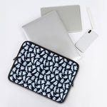 White Ghost Pattern Print Laptop Sleeve