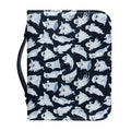 White Ghost Pattern Print Leather Bible Cover