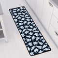 White Ghost Pattern Print Long Kitchen Mat