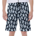 White Ghost Pattern Print Men's Beach Shorts
