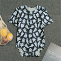 White Ghost Pattern Print Men's Bodysuit