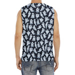 White Ghost Pattern Print Men's Fitness Tank Top