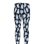 White Ghost Pattern Print Men's leggings