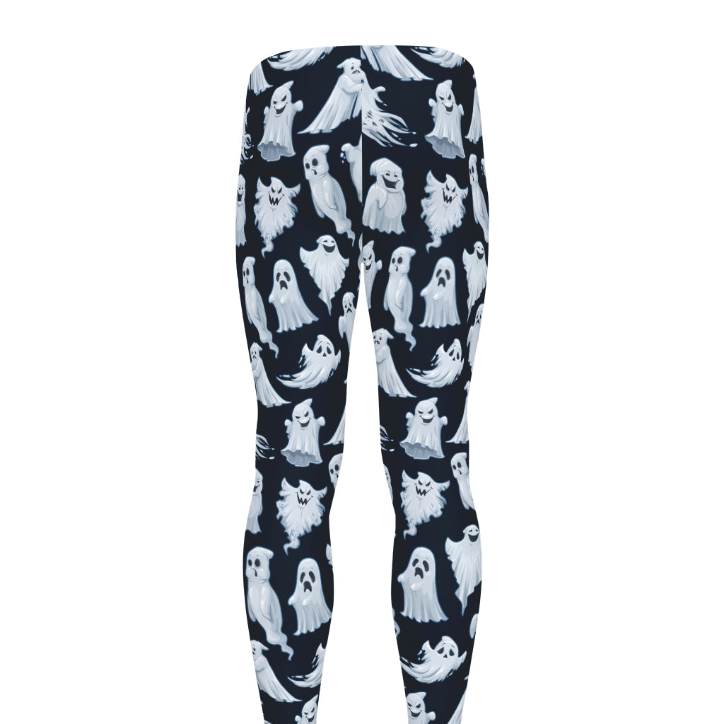 White Ghost Pattern Print Men's leggings