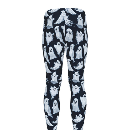 White Ghost Pattern Print Men's leggings