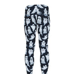 White Ghost Pattern Print Men's leggings