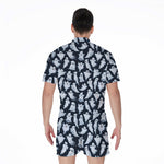 White Ghost Pattern Print Men's Rompers