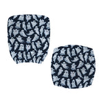 White Ghost Pattern Print Office Chair Cover