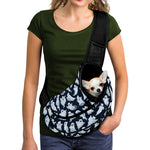 White Ghost Pattern Print Pet Sling Carrier