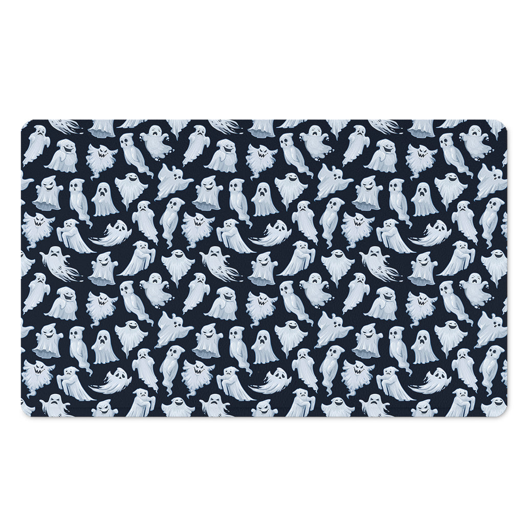White Ghost Pattern Print Polyester Doormat