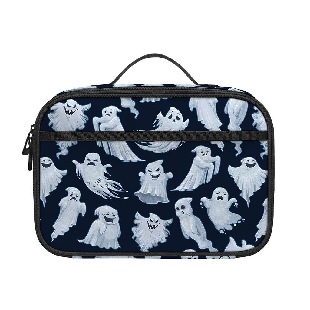 White Ghost Pattern Print Portable Lunch Bag