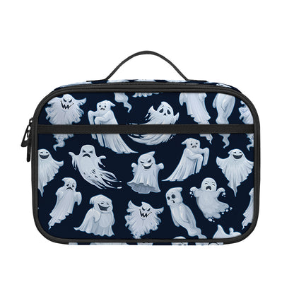 White Ghost Pattern Print Portable Lunch Bag